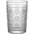 Smxdk Floral Pressed Glass Tumbler 11 oz Clear - Product view