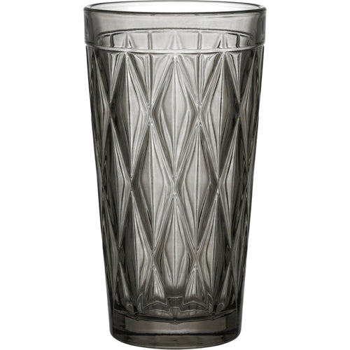 Smxdk Diamond Panel Highball Glass 14 oz Smoke Gray - Product view